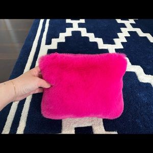Faux fur aerie pouch/clutch